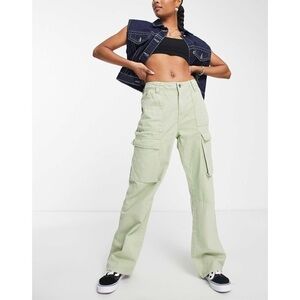 Bershka Women’s Straight Leg Cargo Pants (Size: 6)